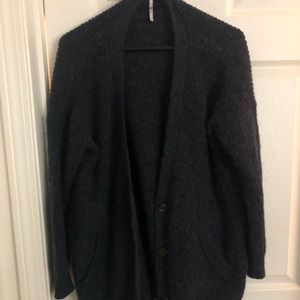 Blue free people cardigan